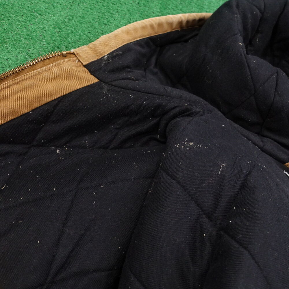 VINTAGE CARHARTT J140 BRN DUCK‎ CANVAS HOODED JACKET MENS 3XL **READ** - Picture 14 of 16
